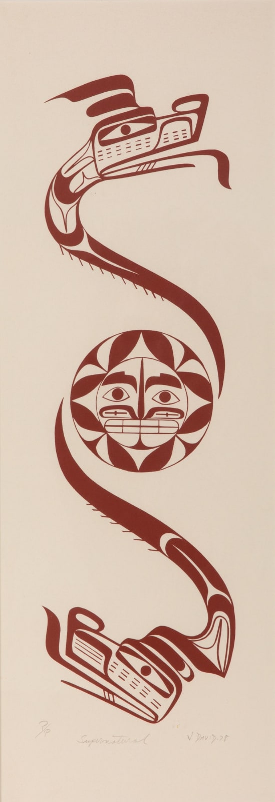 JOE DAVID (1946-) NUU-CHAH-NULTH, TOFINO, B.C., Two Prints: Natural & Supernatural, 1978