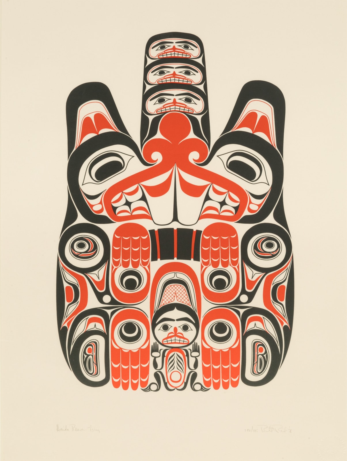 BILL REID (IIJUWAS), O.B.C., R.C.A. (1920-1998), HAIDA, Haida Beaver Tsing, 1978