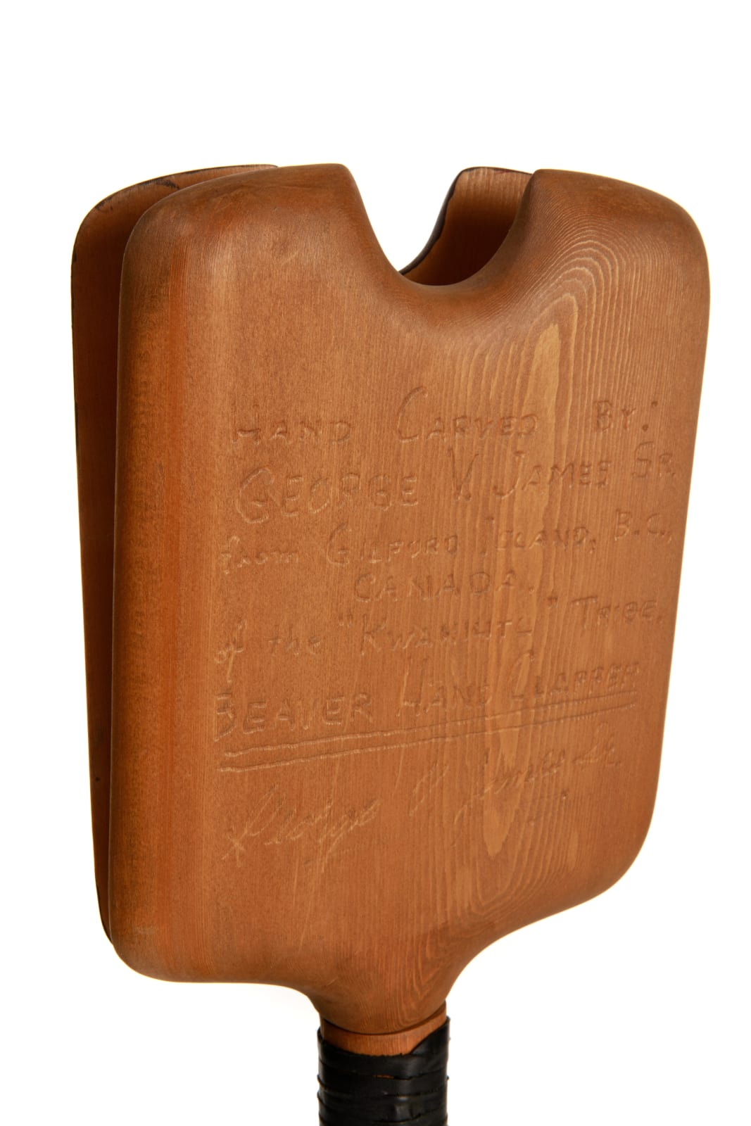 GEORGE V. JAMES SR. (1948-) KWAKWA̱KA̱ʼWAKW, Beaver Hand Clapper