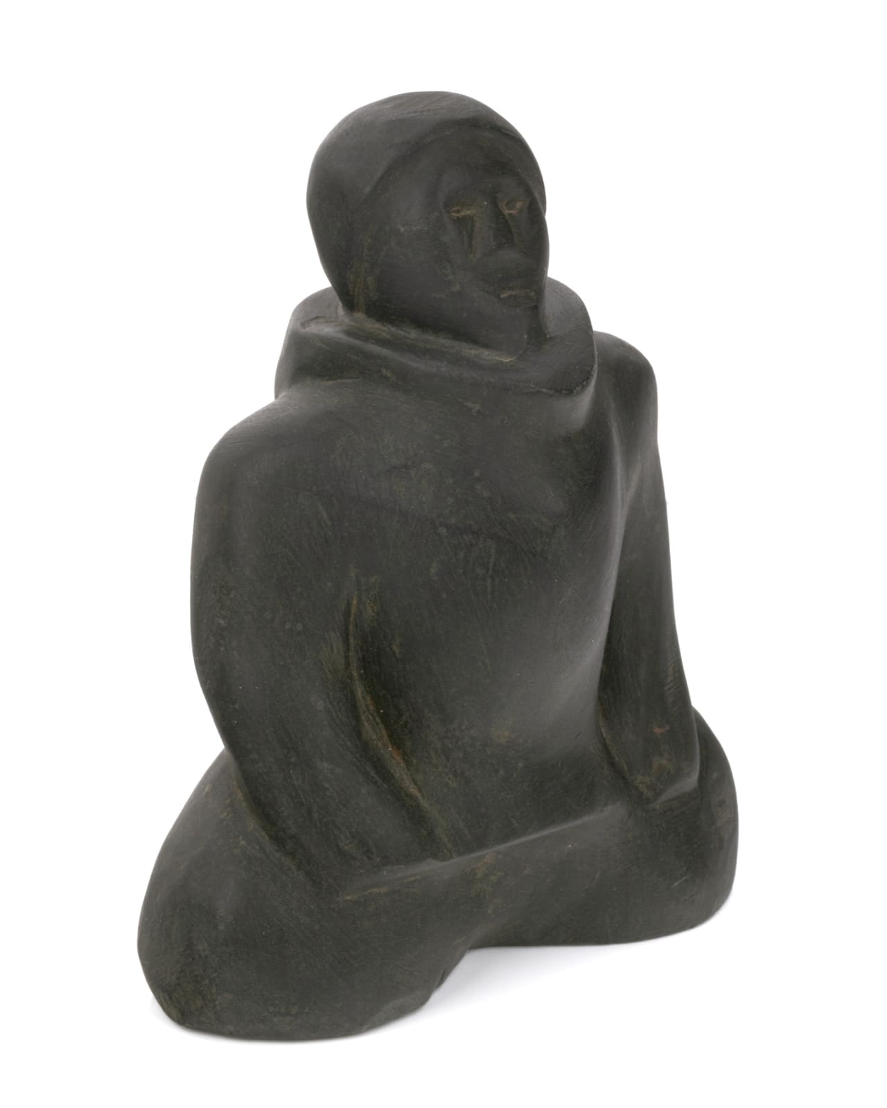 ADA EYETOAQ (1934-2014) QAMANI'TUAQ (BAKER LAKE), Kneeling Figure, Greeting the Day, c. early-mid 1980s