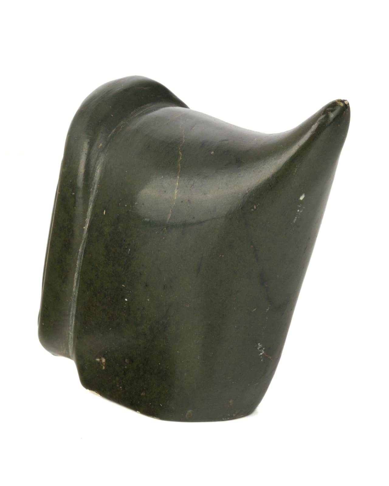 CONLUCY NIVIAXIE (1940-) INUKJUAK (PORT HARRISON), Head of a Happy Hooded Inuk, mid-late 1960s