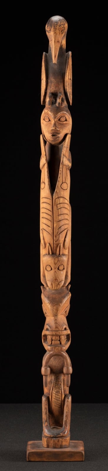 UNIDENTIFIED ARTIST, TLINGIT, SITKA, ALASKA, Model Totem Pole, c. 1900