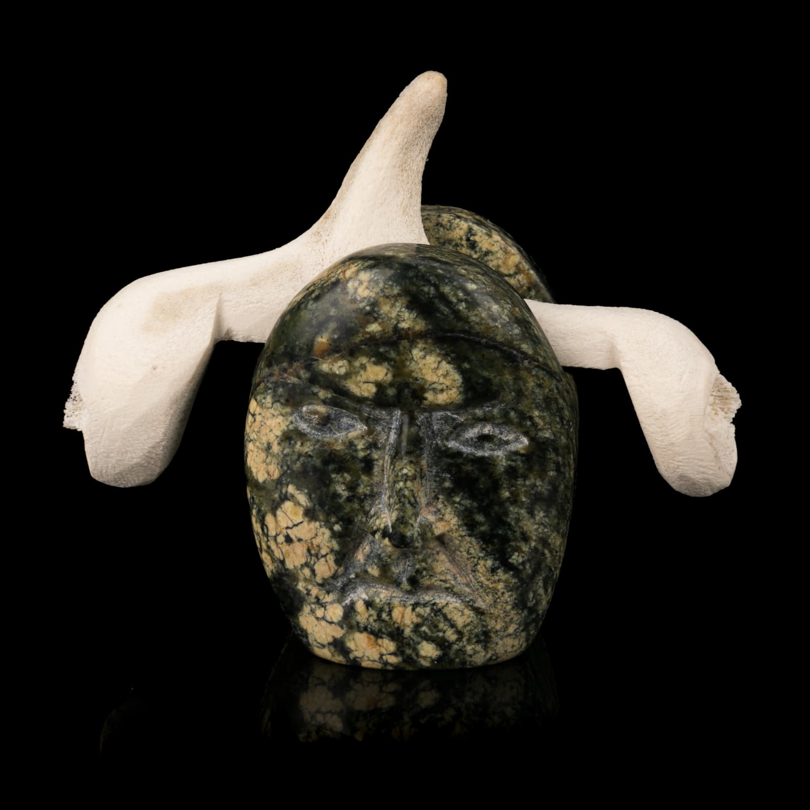 ISACI ETIDLOIE (1972-2014) KINNGAIT (CAPE DORSET), Head with Spirits, 2000s