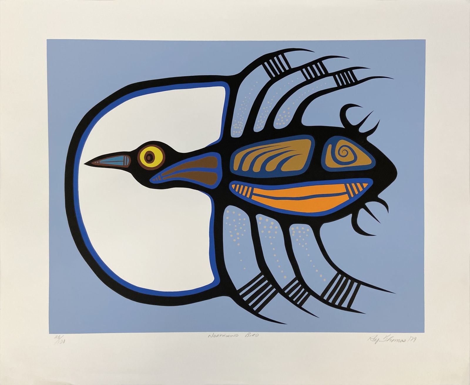 ROY THOMAS (1949-2004) ANISHINAABE, North Wind Bird, 1979