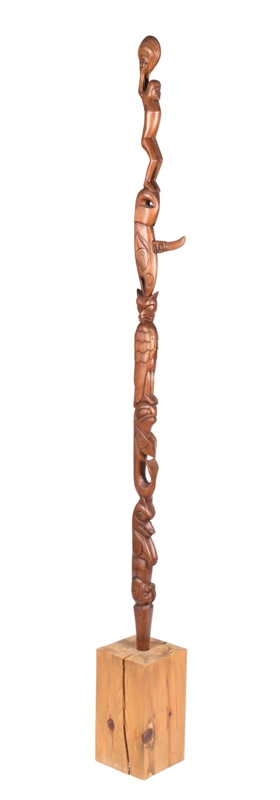 DOUG LAFORTUNE SR. (1953-) COAST SALISH, Staff, late 1980s / early 1990s