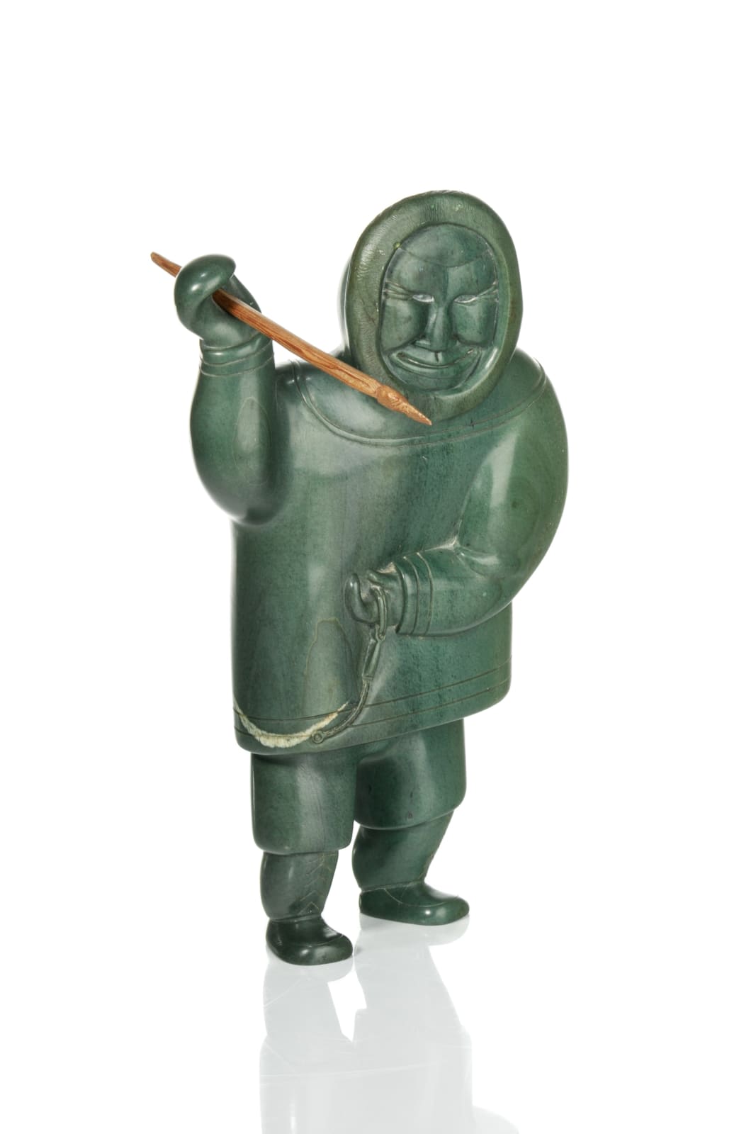 JOHNNY MEEKO SR. (1933-) SANIKILUAQ (BELCHER ISLANDS), Happy Hunter with Caught Fox, c. 1960s