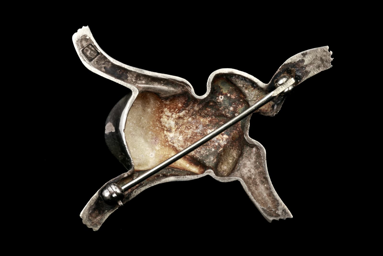 BILL REID (IIJUWAS), O.B.C., R.C.A. (1920-1998), HAIDA, Frog Brooch, after 1971