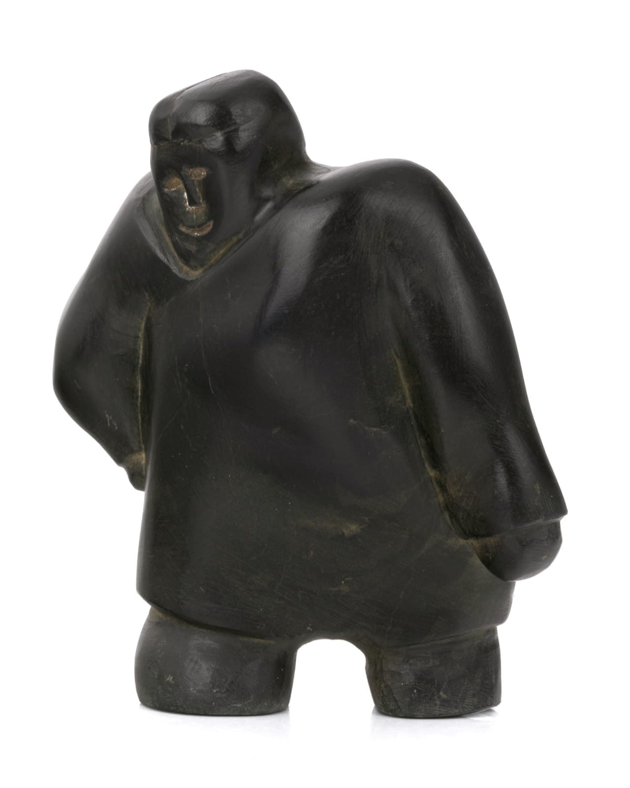 FANNY ARNGNAKIK ARNASUNGAAQ (1929-2001) QAMANI'TUAQ (BAKER LAKE), Happy Man, Starting a Journey, c. 1980