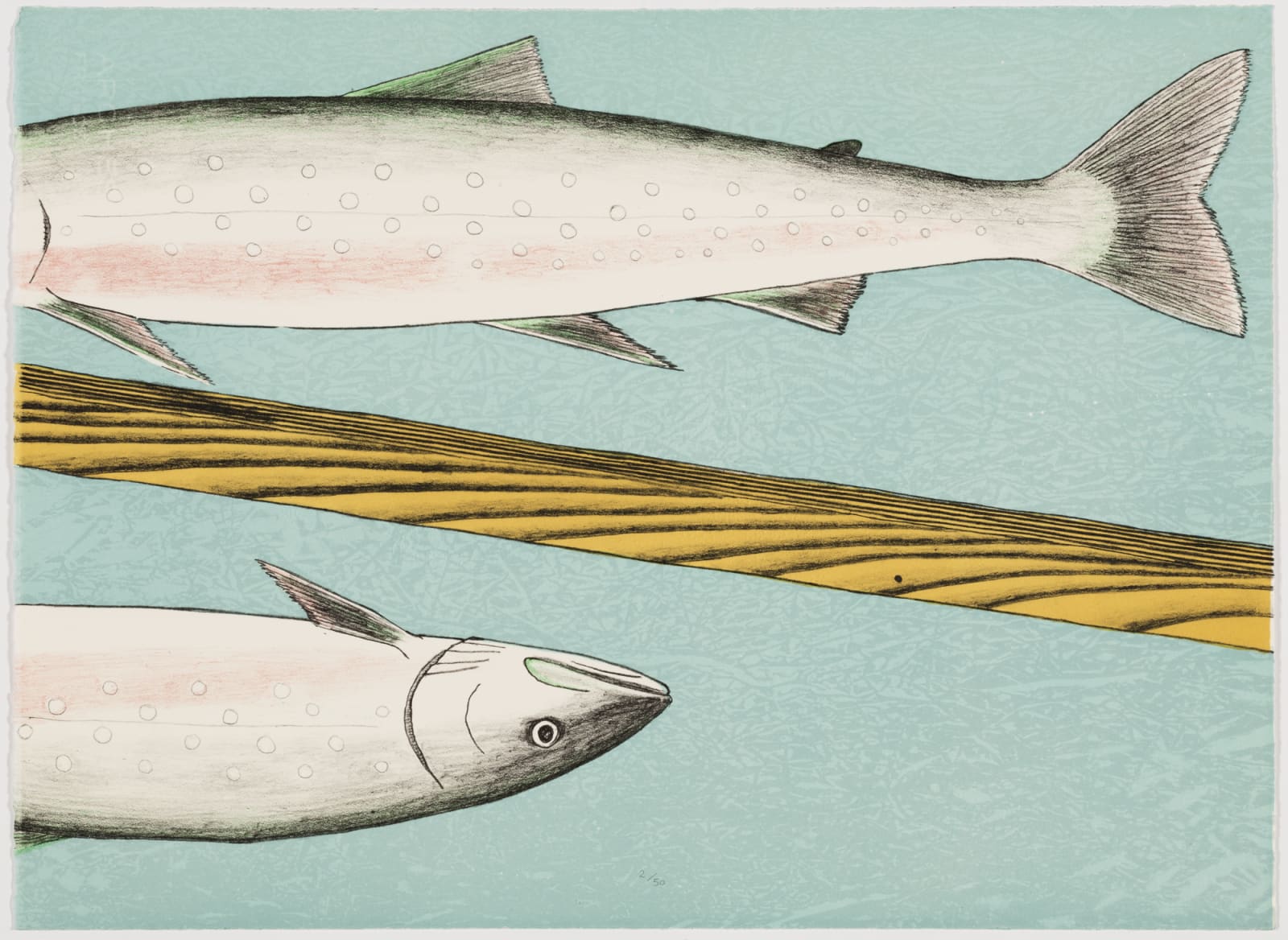 ARNAQU ASHEVAK (1956-2009) KINNGAIT (CAPE DORSET), Kakivak (Fish Spear) (A Triptych), 2001 #1