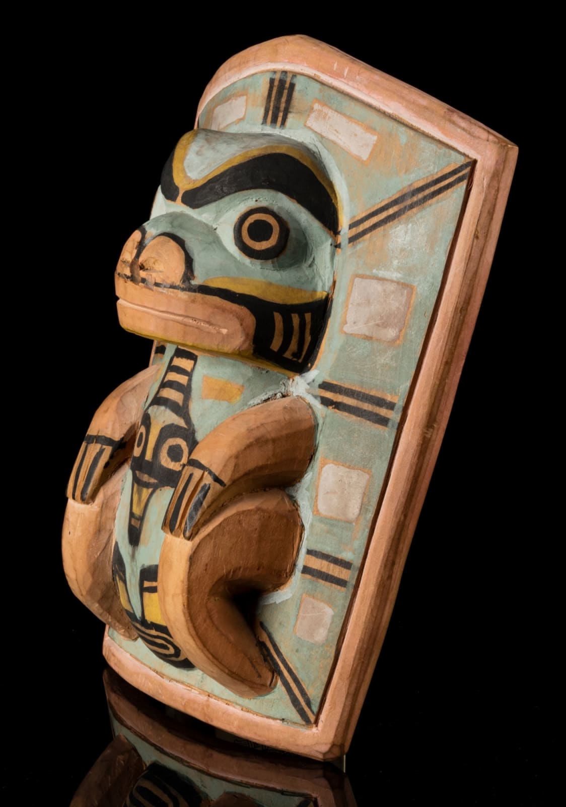 MUNGO MARTIN (1879-1962) KWAKWA̱KA̱ʼWAKW, Frog Frontlet, c. 1930