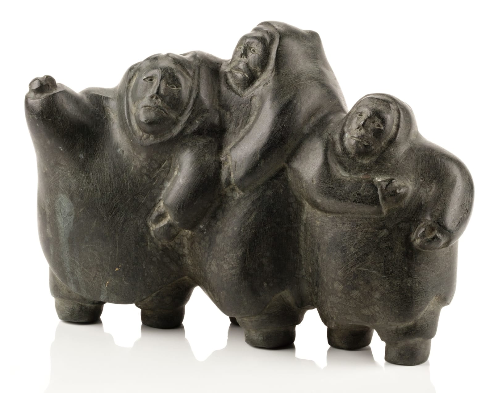 PETER SEVOGA (1940-2007) QAMANI’TUAQ (BAKER LAKE), Three Figures (Mother, Father, and Child), mid 1970s