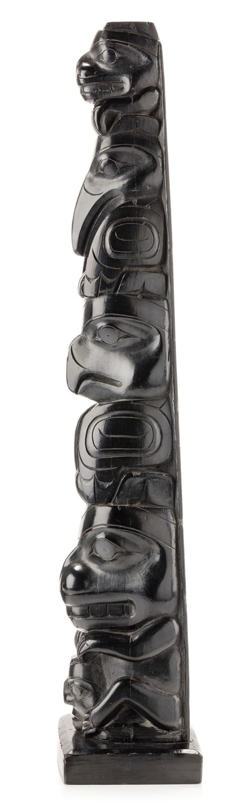 UNIDENTIFIED HAIDA ARTIST, Probably MASSET, HAIDA GWAII, Hollow Back Model Totem Pole, c. 1890