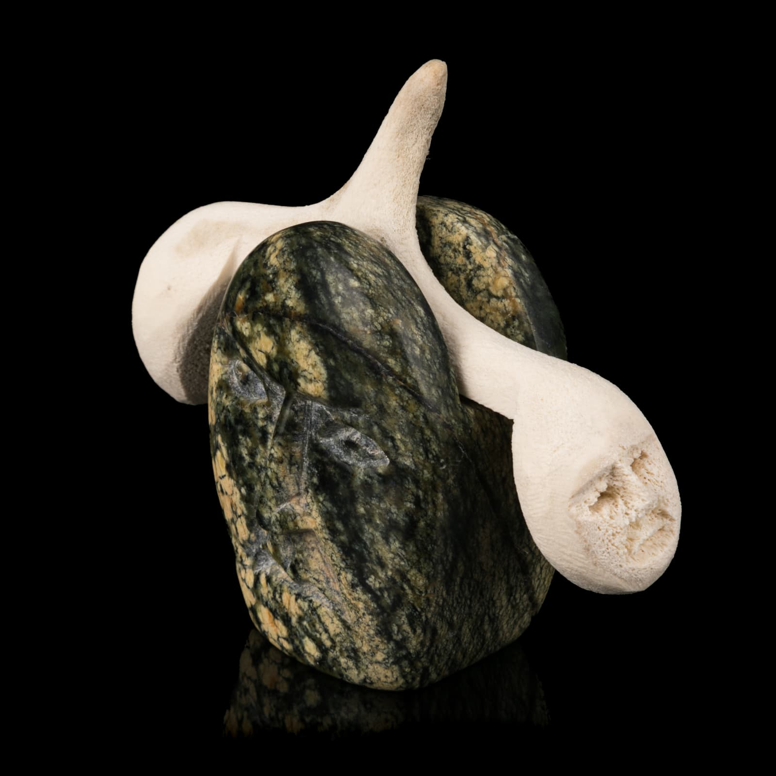 ISACI ETIDLOIE (1972-2014) KINNGAIT (CAPE DORSET), Head with Spirits, 2000s