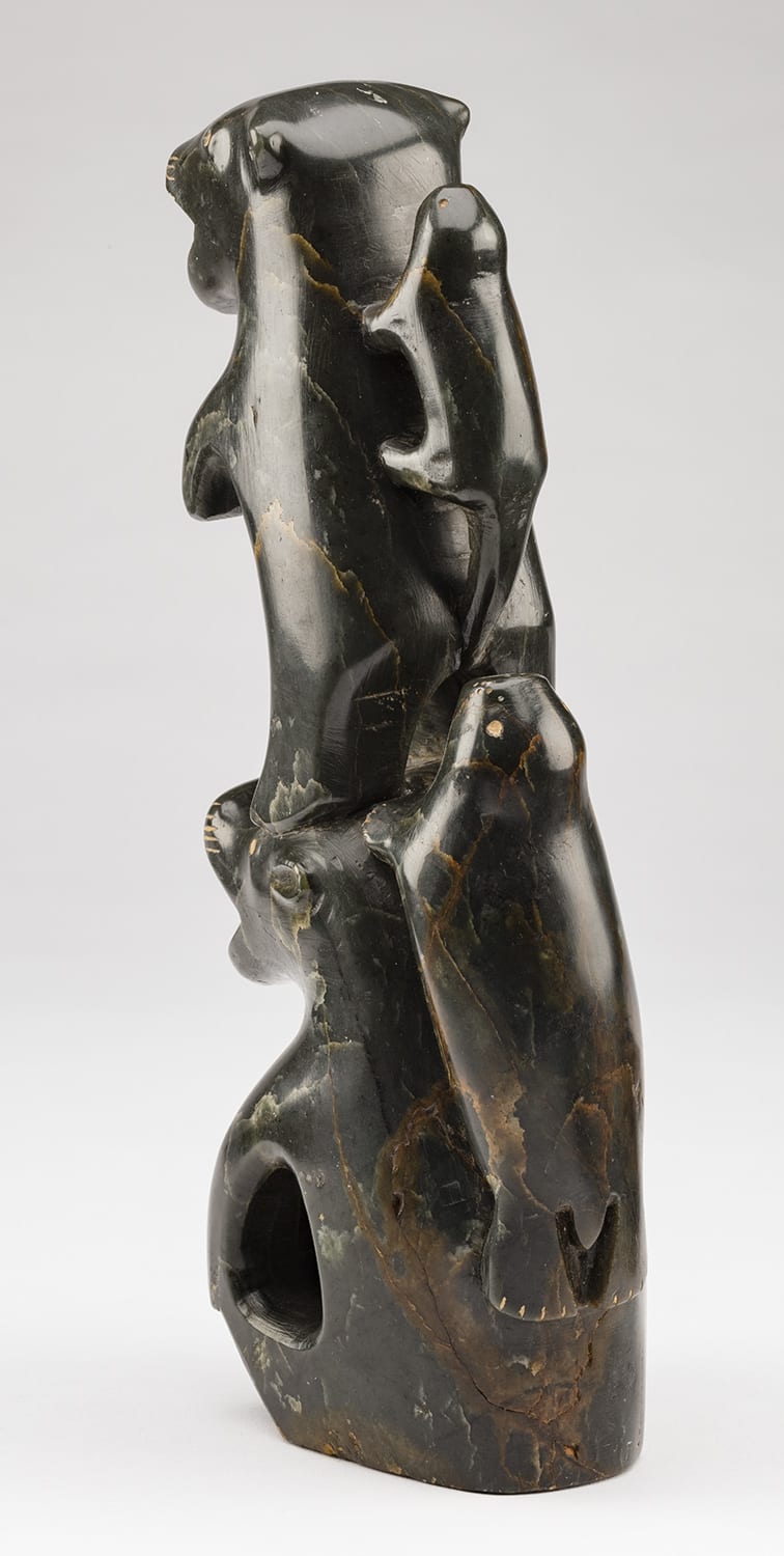 Possibly AMIDLAK (1897-1961), SAMWILLIE AMIDLAK (1902-1984), OR LEVI AMIDLAK (1931-1998/99), INUKJUAK (PORT HARRISON), Totemic Composition With Bears, Otter, and Seal, c. 1953-54