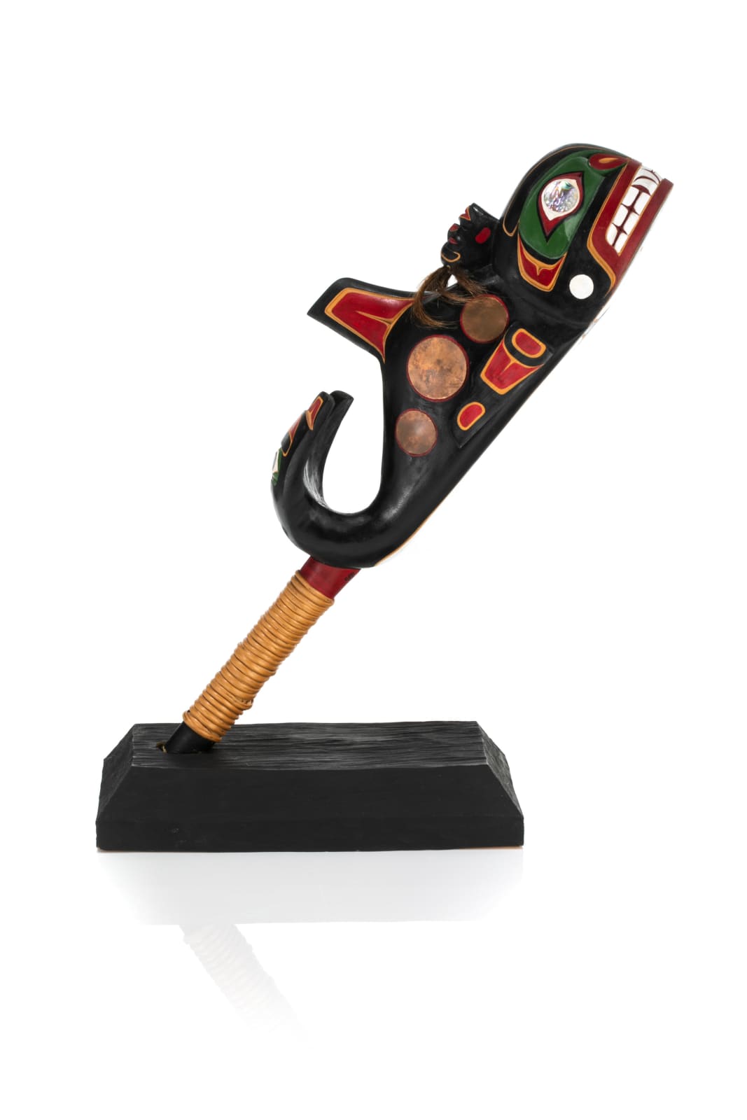 STANLEY “STAN” CLIFFORD HUNT (1954-) KWAKWA̱KA̱ʼWAKW, FORT RUPERT, B.C., Killer Whale Rattle, August 1986