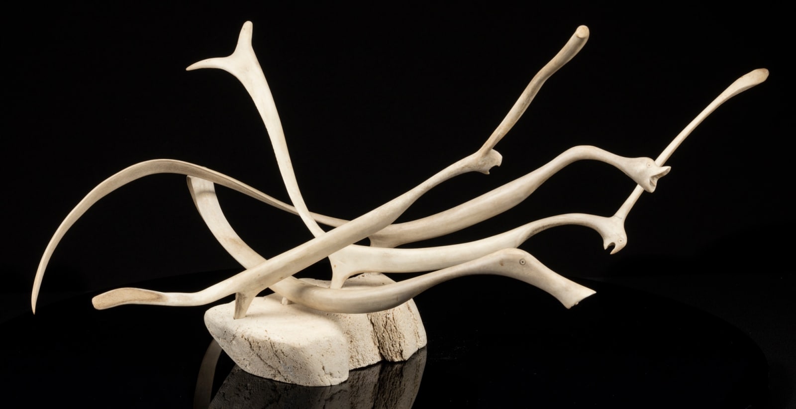 SAKKIASSEE ANAIJA (1913-1980) TALOYOAK (SPENCE BAY), Screeching Bird Spirits, c. early 1970s