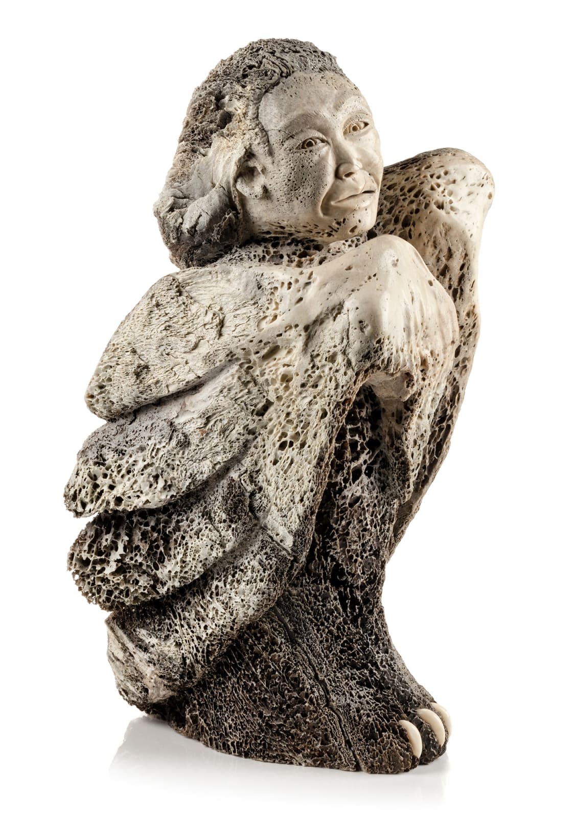 MANASIE AKPALIAPIK (1955-) IKPIARJUK (ARCTIC BAY) / ONTARIO, Bird Shaman, 1990