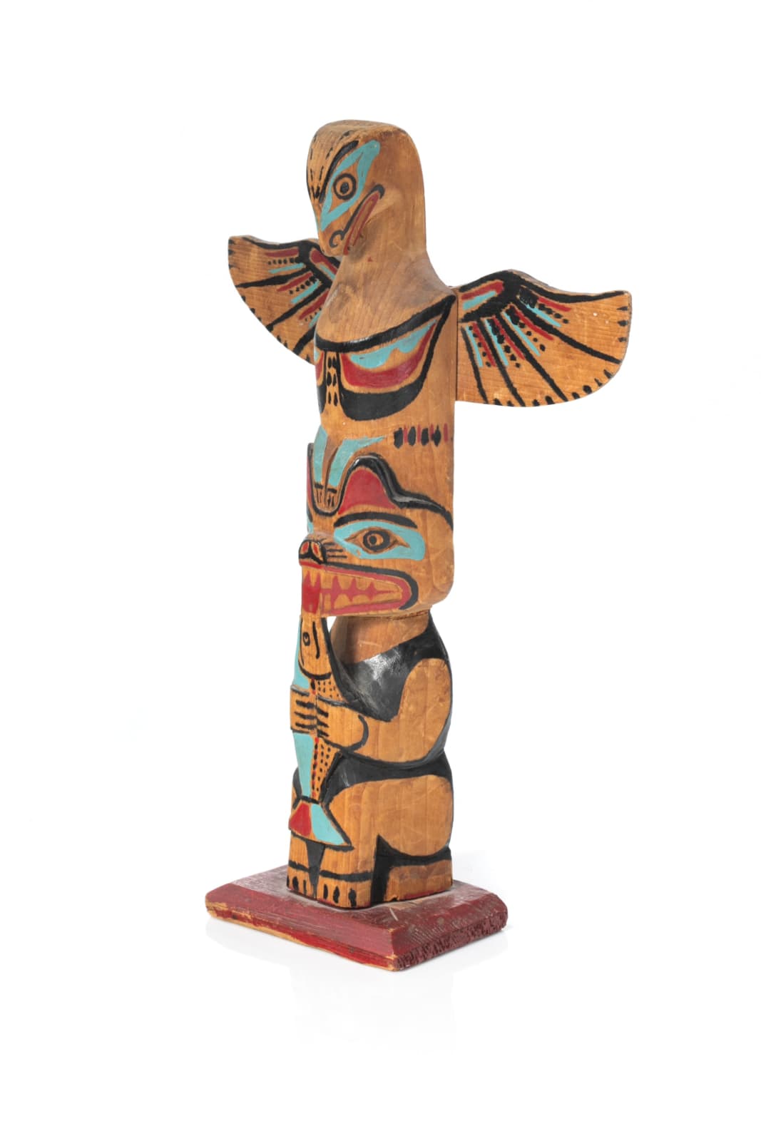 GEORGE (SIWIS) NELSON (1884-1969), KWAKWA̱KA̱ʼWAKW, QUATSINO, BC, Model Totem Pole