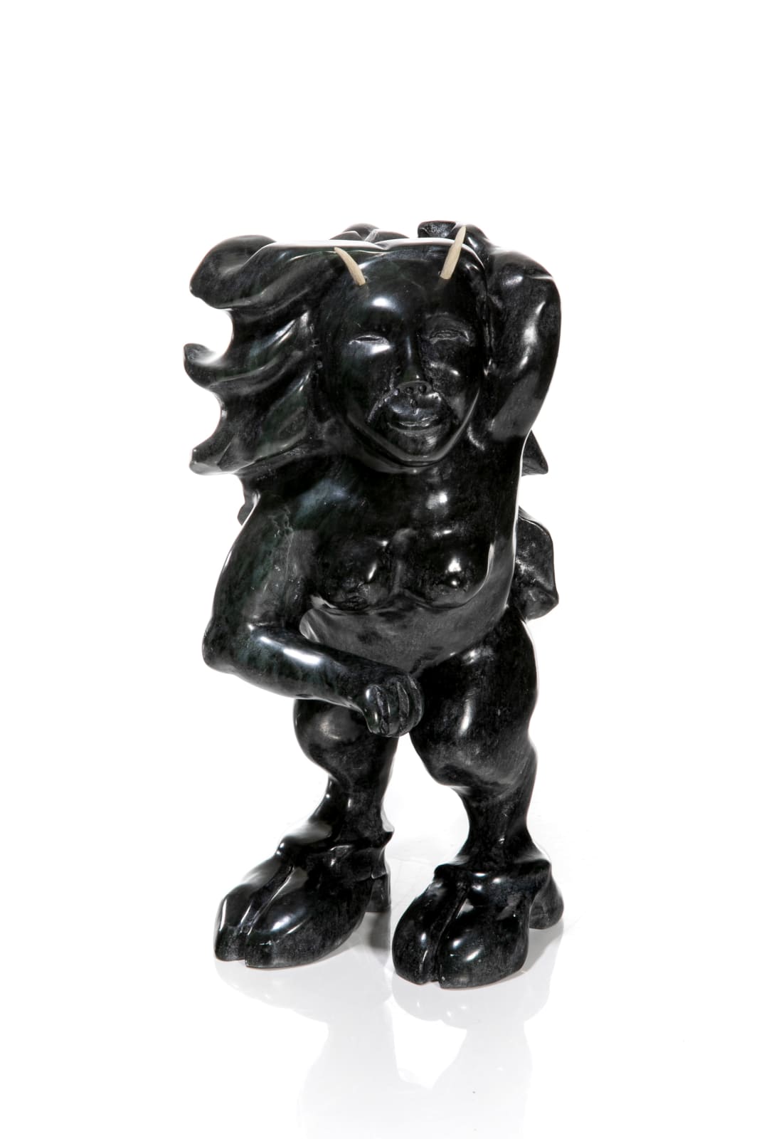 ADAM ALORUT (1980-2020) IQALUIT (FROBISHER BAY) / OTTAWA, Tornaq (Tuurngaq) Combing its Hair, 2008