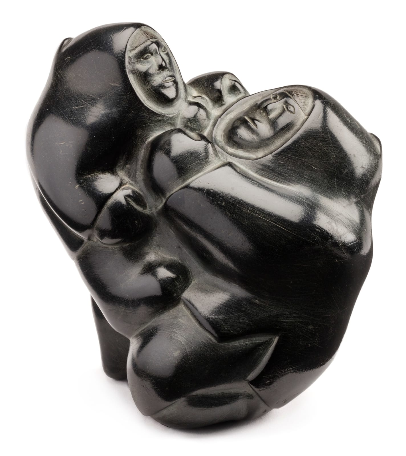 MATHEW AQIGAAQ (1940-2010) QAMANI'TUAQ (BAKER LAKE), Father Playing with Son, 1971