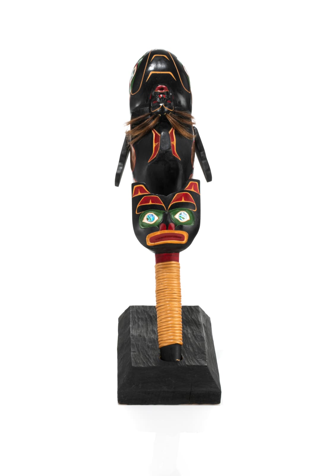 STANLEY “STAN” CLIFFORD HUNT (1954-) KWAKWA̱KA̱ʼWAKW, FORT RUPERT, B.C., Killer Whale Rattle, August 1986