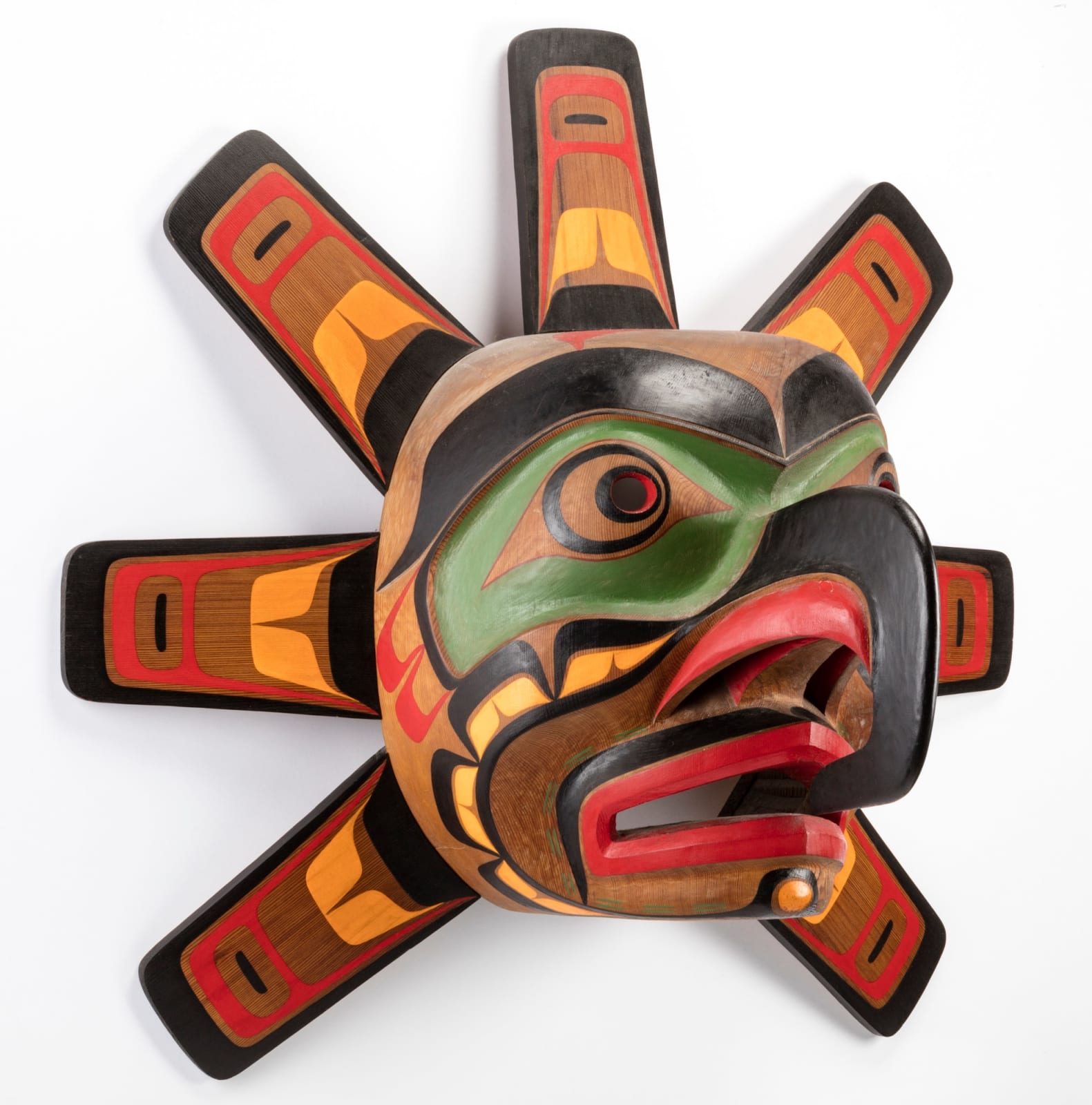 GENE BRABANT (1946-) CREE, VICTORIA, B.C., Kwag-uilth Sun (Kwakwa̱ka̱ʼwakw Style Sun Mask), Sept 1982