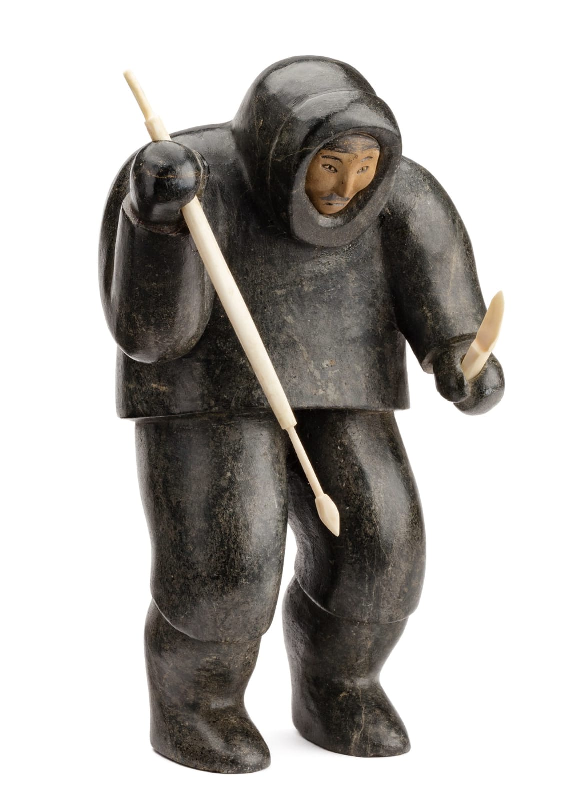 THOMASIE QAMUGAALUK (1917-1995) SALLUIT (SUGLUK), Hunter with Spear and Knife, c. 1954-55