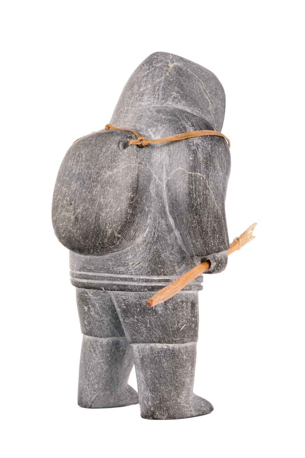 UNIDENTIFIED INUIT ARTIST, NUNAVIK (ARCTIC QUEBEC), Fisherman Setting Out with a Heavy Pack, mid-late 1950s