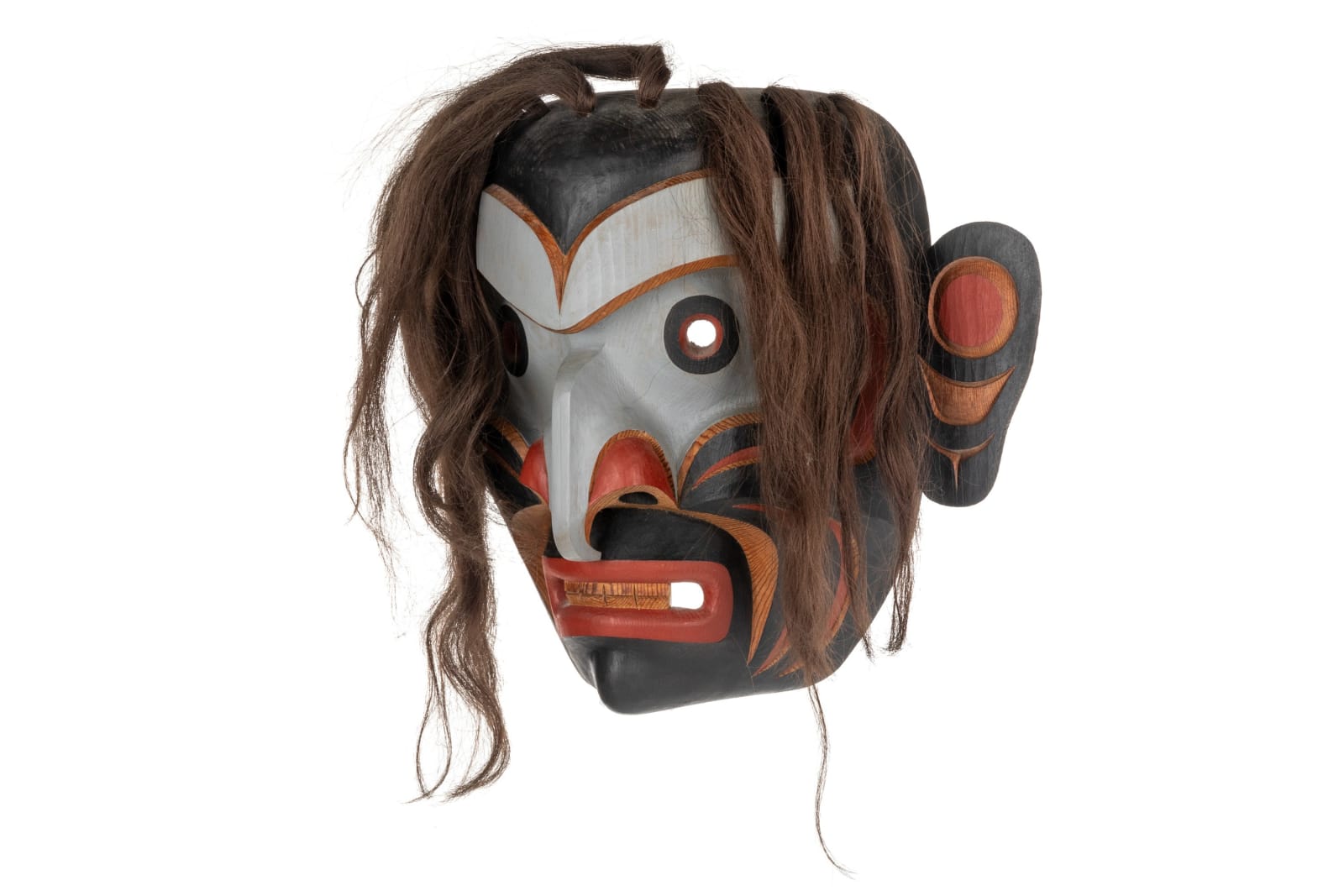 TONY HUNT JR. (1961-2017) KWAKWA̱KA̱ʼWAKW, Kwaguilth Bookwus or Wild Man (Ba̱k’wa̱s / Bukwus Mask), 1982