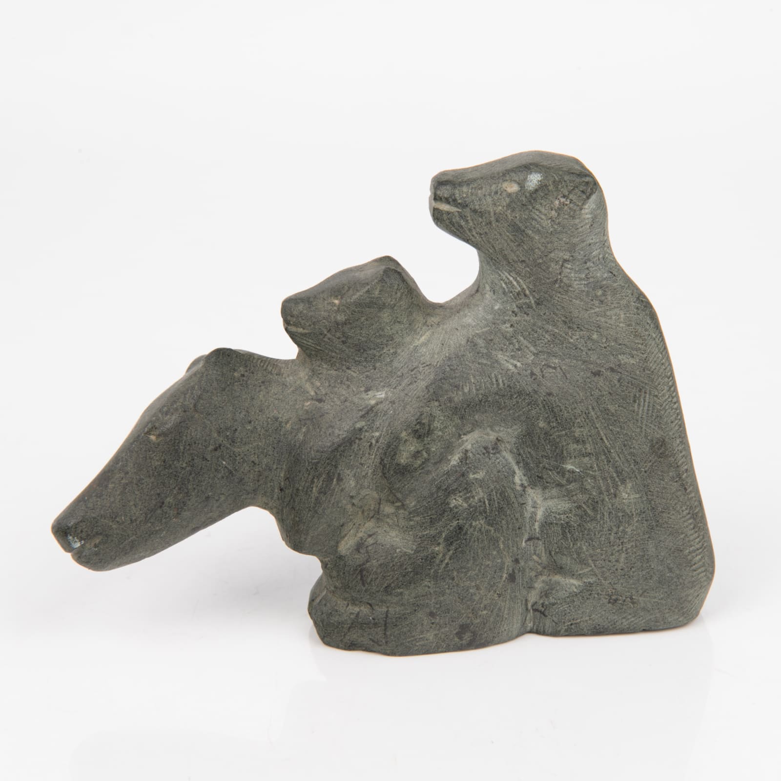 ADA EYETOAQ (1934-) QAMANI'TUAQ (BAKER LAKE), Polar Bear Family, probably 1985