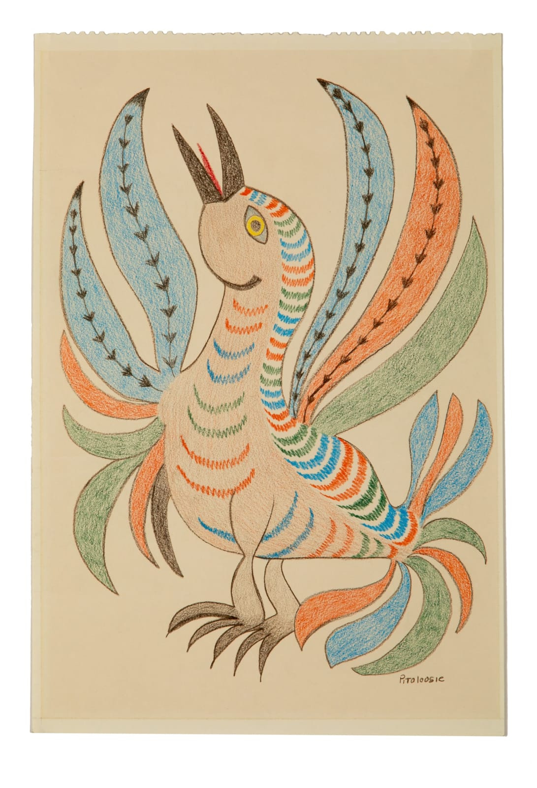 PITALOOSIE SAILA, R.C.A. (1942-2021) KINNGAIT (CAPE DORSET), Festive Bird , 1984/85
