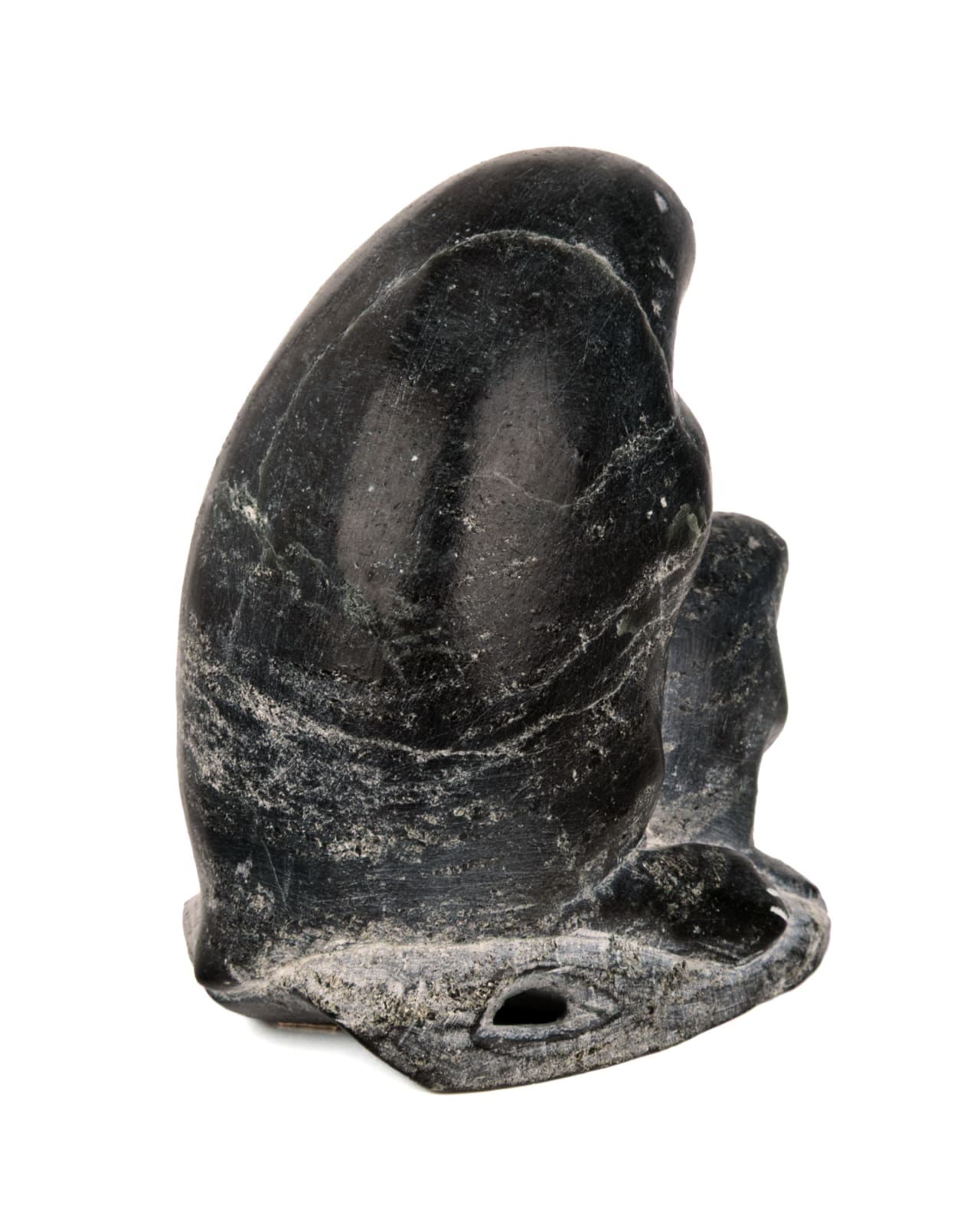 MAKUSI PANGUTU ANAUTA (1939-), PUVIRNITUQ (POVUNGNITUK) / AKULIVIK, Mother Lemming, Sheltering her Young, 1961