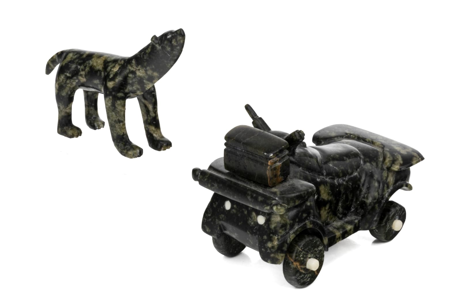 NINGEOSIAK (NING) ASHOONA (1979-) KINNGAIT (CAPE DORSER), Snow Machine and Dog, 2000s