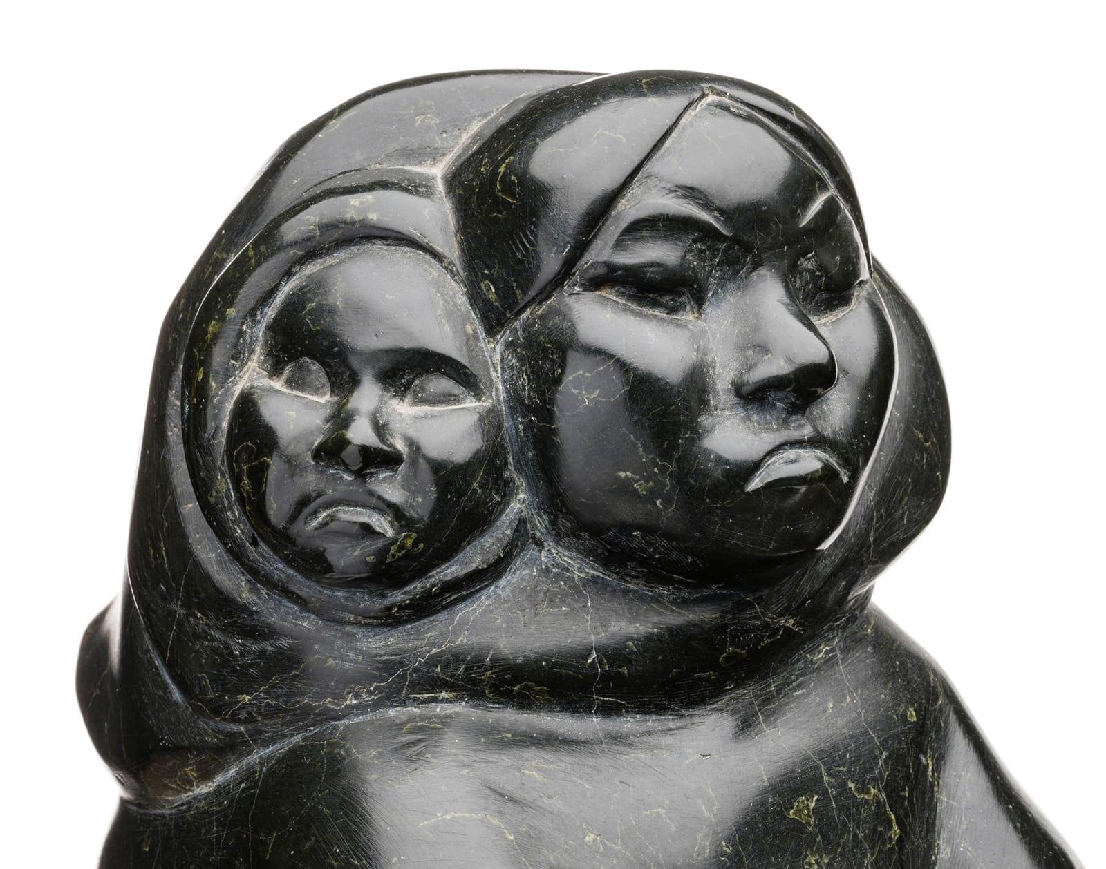 OSUITOK IPEELEE, R.C.A. (1923-2005) KINNGAIT (CAPE DORSET), Mother with Child, Scraping a Skin, c. 1980-82