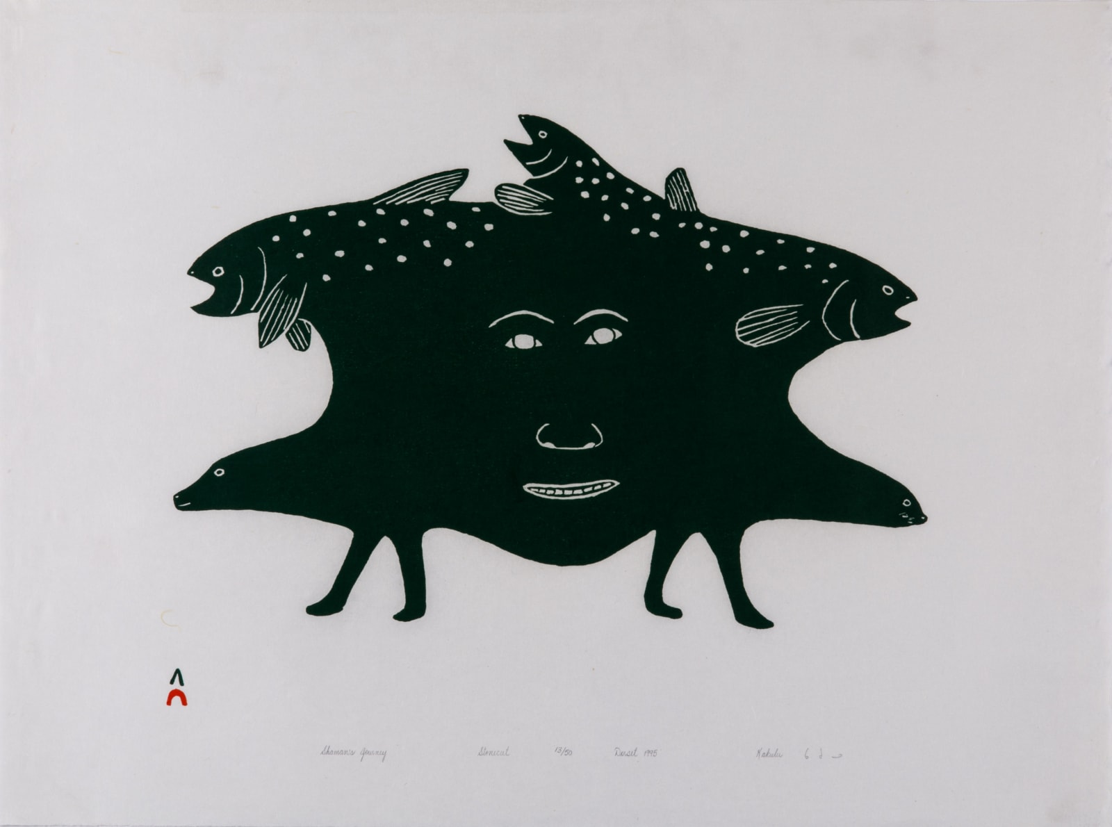 KAKULU SAGGIAKTOK (1940-2020) KINNGAIT (CAPE DORSET), Shaman's Journey, 1995 #4