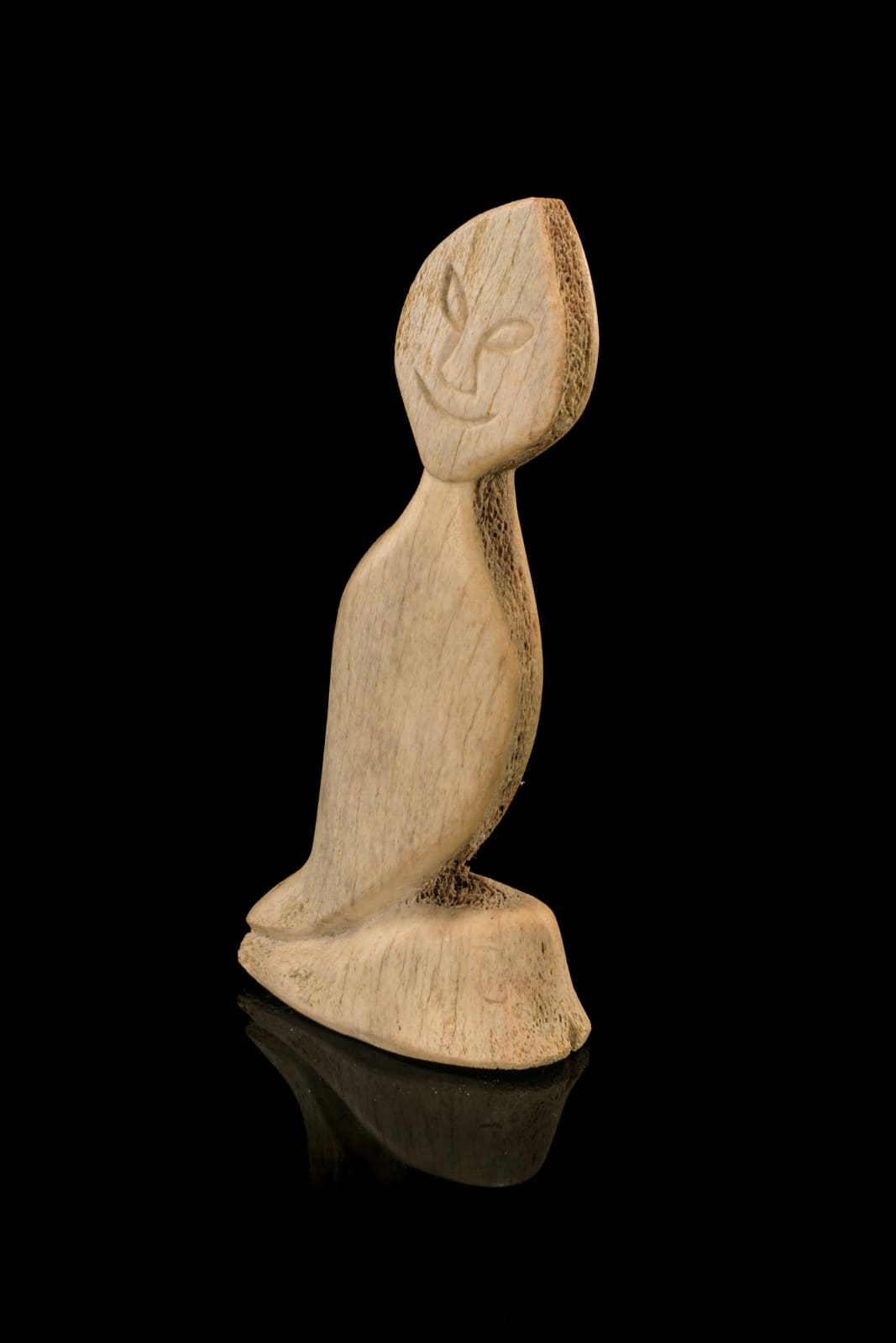 NUTARALAQ AKULUKJUK (1916-D) PANNIRTUQ (PANGNIRTUNG), Grinning Spirit Figure, early 1970s