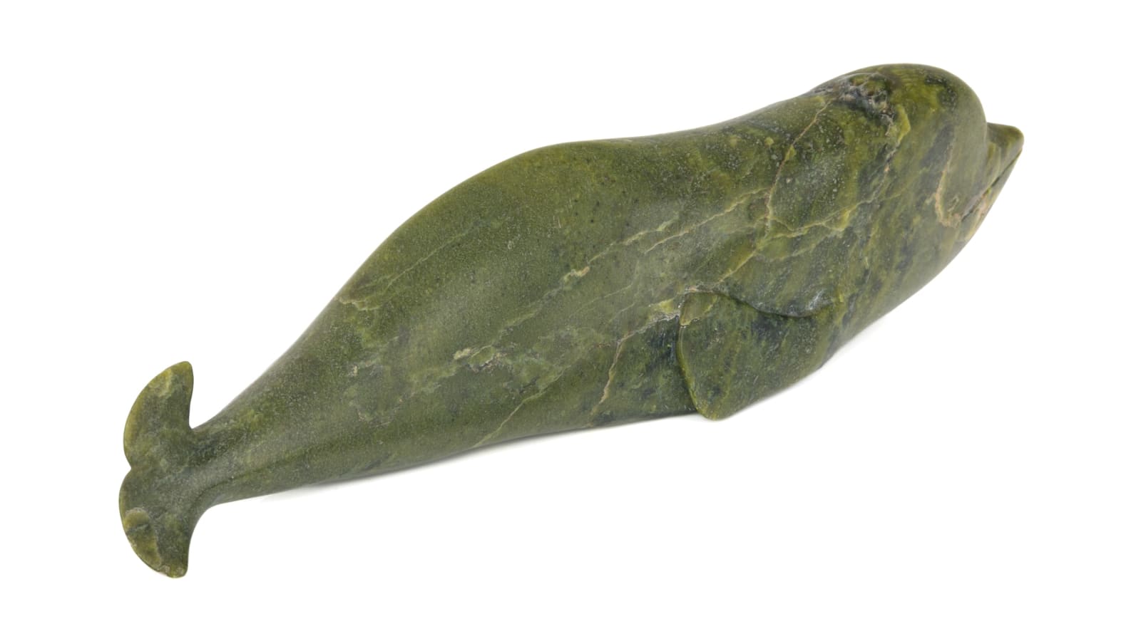 AUDLA PEE (1920-2002) KINNGAIT (CAPE DORSET), Swimming Beluga, 1980s