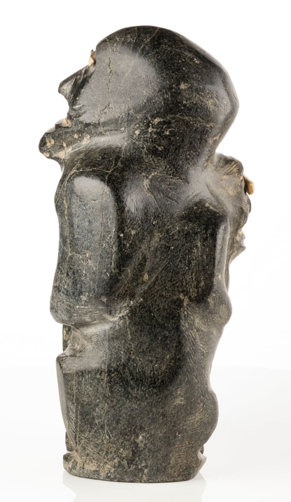 JOHN KAVIK (1897-1993) KANGIQLINIQ (RANKIN INLET), Father and Son Wearing Snow Goggles , c. 1960s