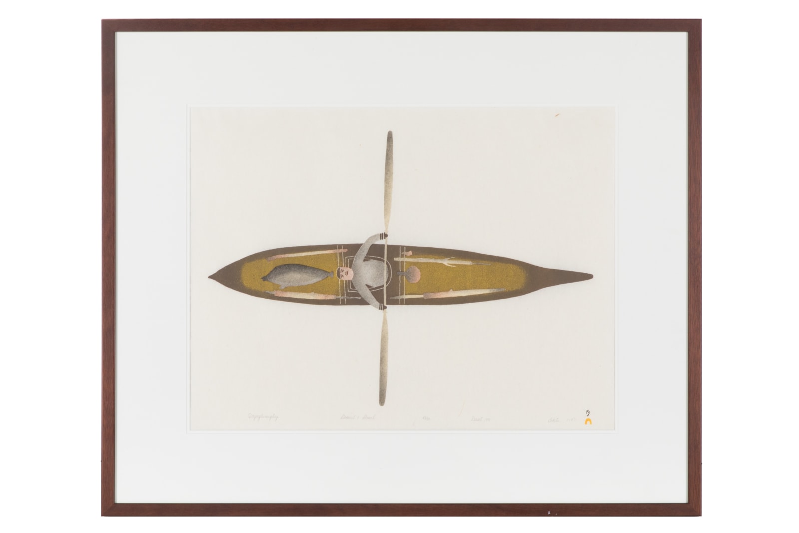 TIKITU QINNUAYUAK (1908-1992) KINNGAIT (CAPE DORSET), Qayaqturiuqtuq (First Time Kayaker), 1991 #28