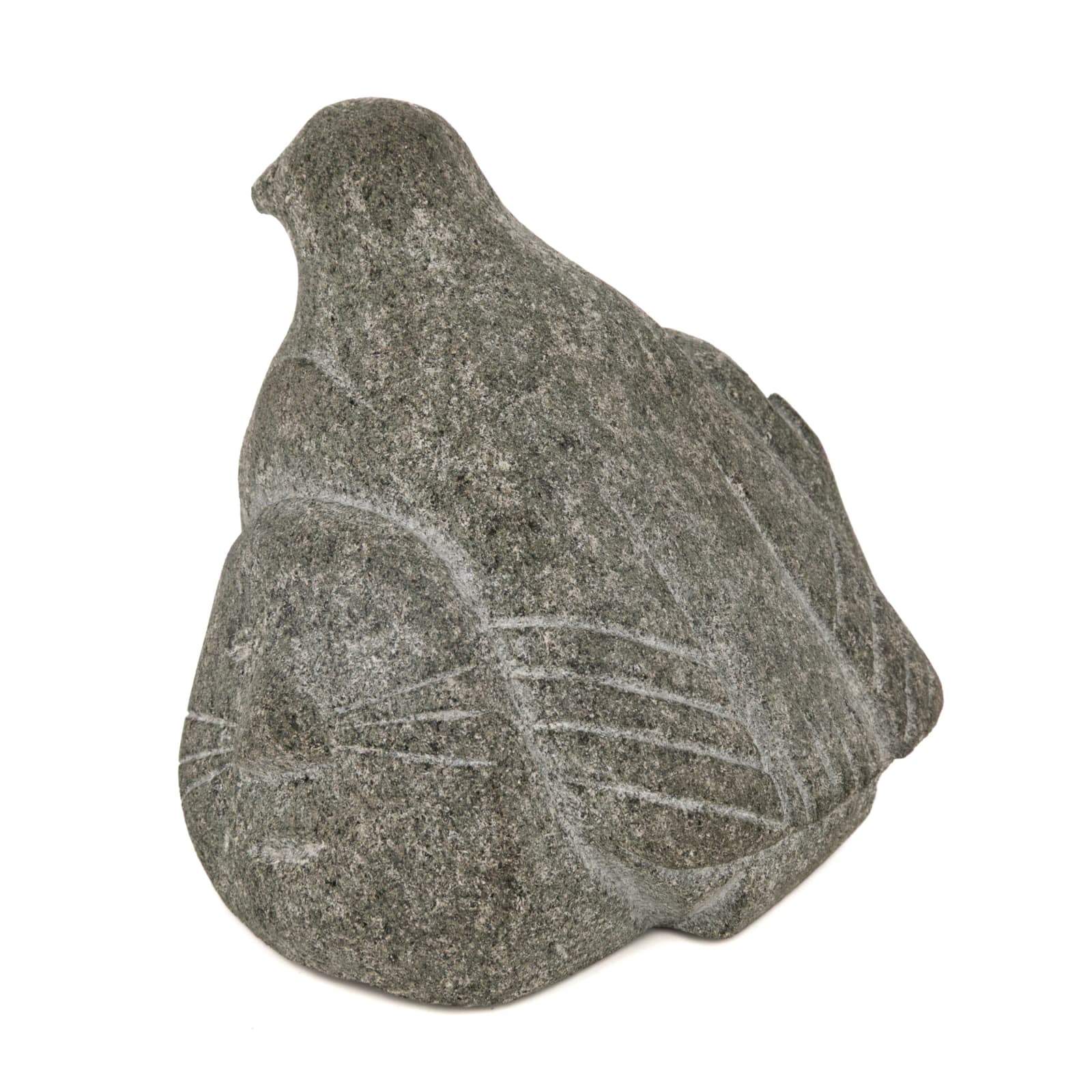 Attributed to PUDLO PUDLAT (1916-1992) KINNGAIT (CAPE DORSET), Arctic Trio: Owl, Tattooed Face, and Bear Head, c. 1950-55