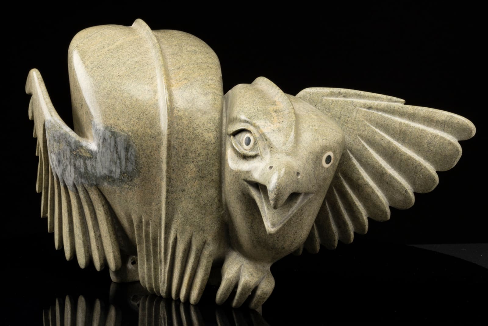 TOONOO SHARKY (1970-) KINNGAIT (CAPE DORSET), Opposing Birds, 1998