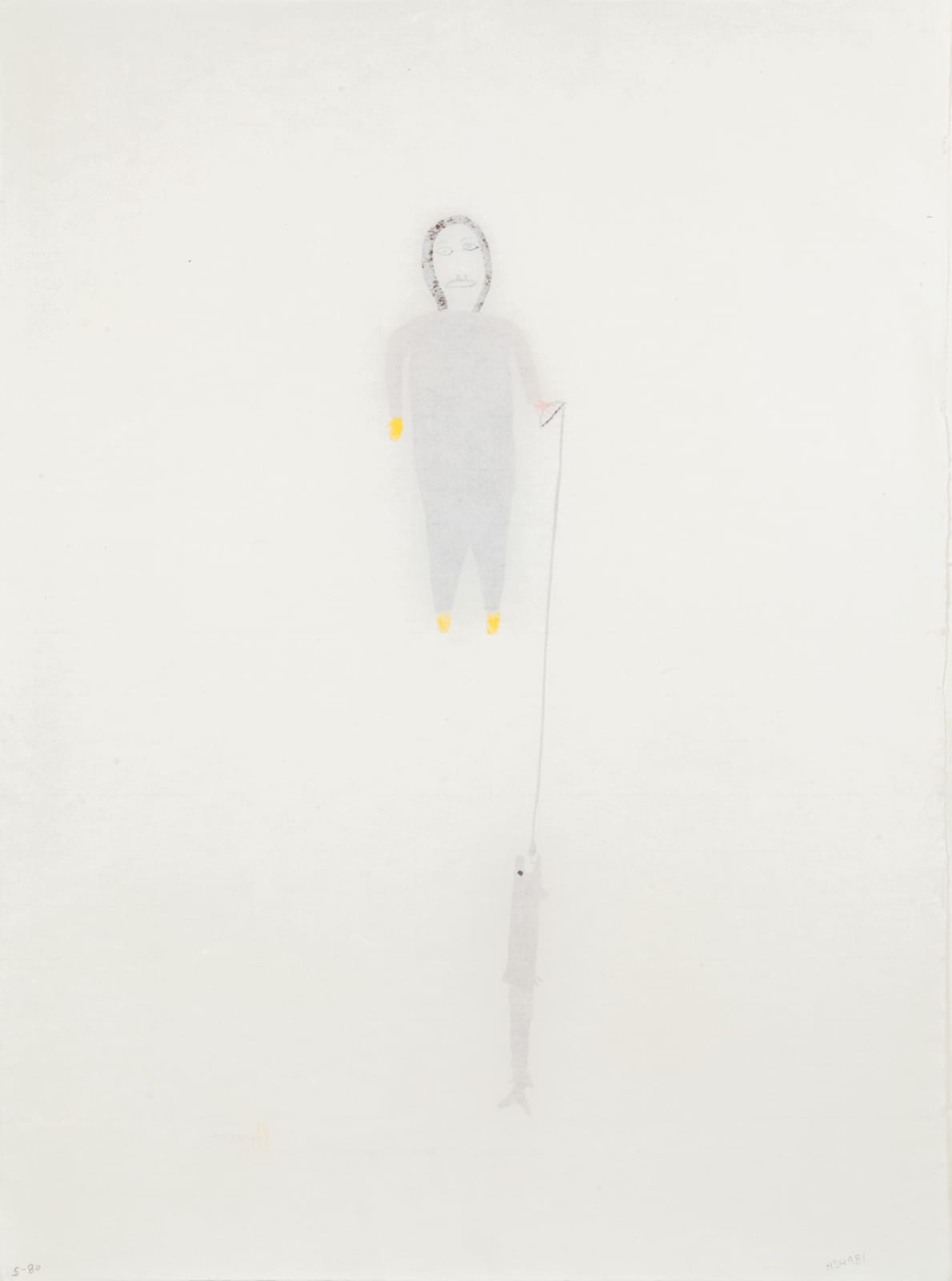 LUKE ANGUHADLUQ (1895-1982) QAMANI’TUAQ (BAKER LAKE), The Fisher Man, 1980 #5