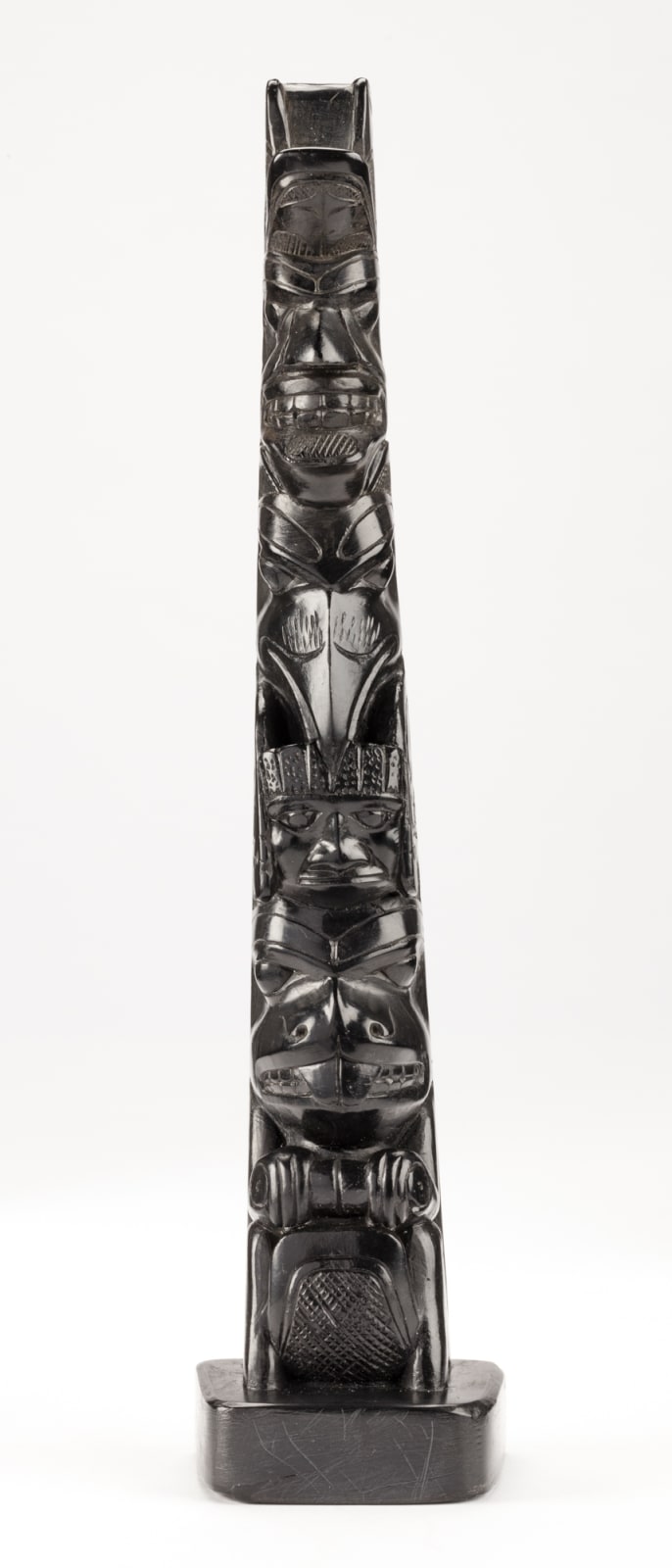 ATTR: PAUL JONES (c. 1847-1927), TANU / SKIDEGATE, HAIDA GWAII, Model Totem Pole, c. 1890-1900