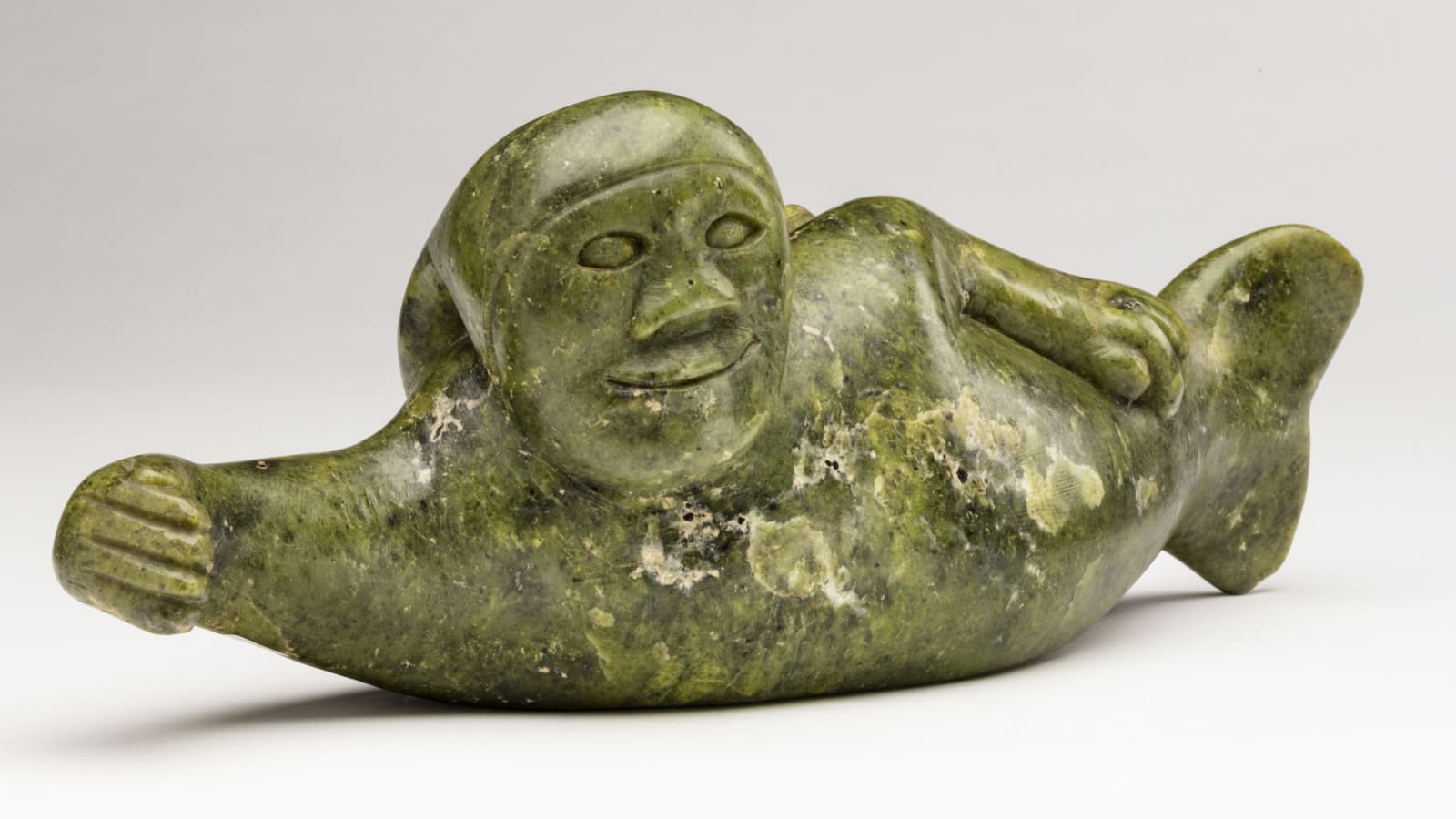 AQJANGAJUK SHAA, R.C.A. (1937-2019) KINNGAIT (CAPE DORSET), Smiling Sedna with Plaited Hair, , mid-1960s