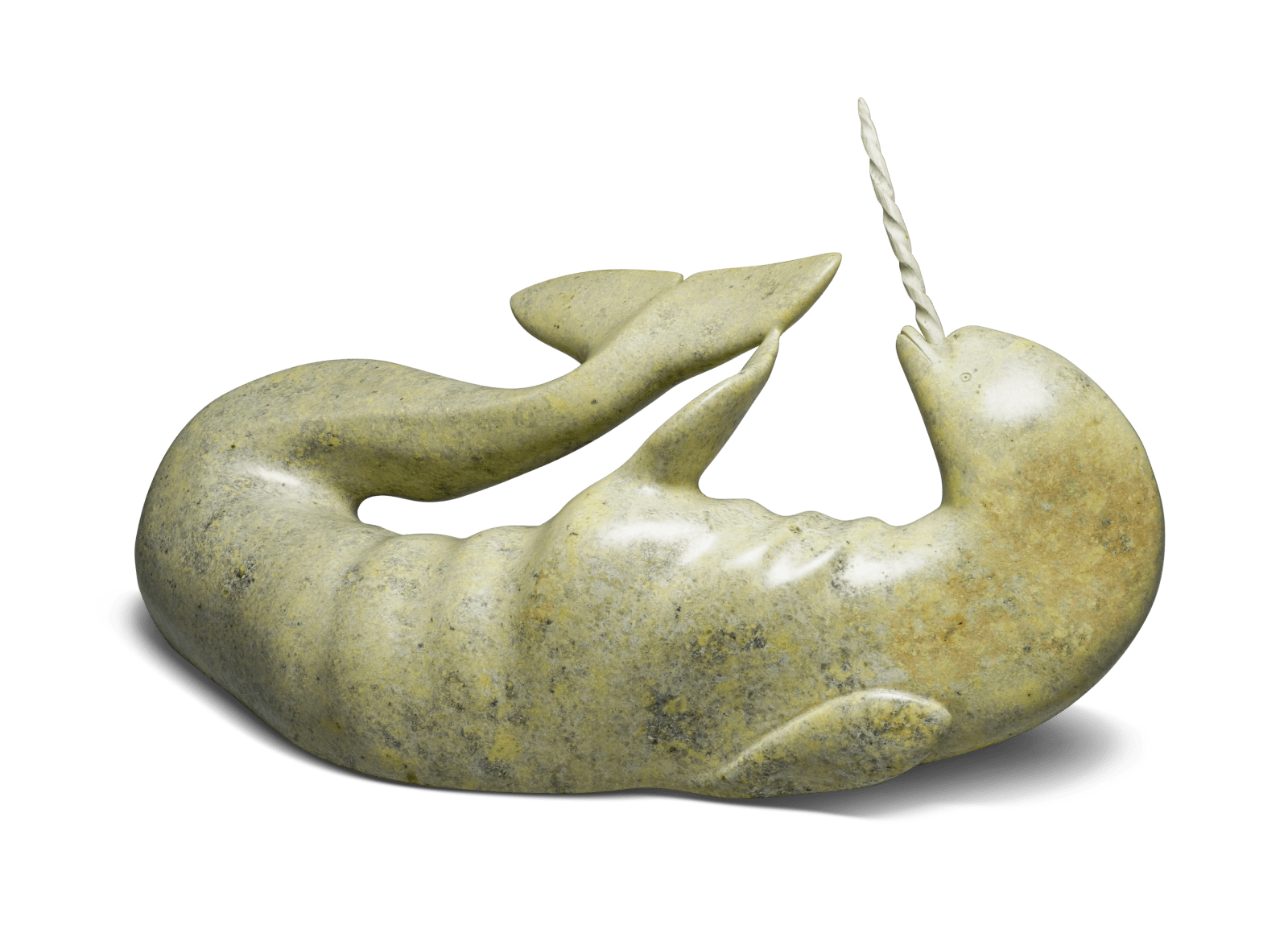 NALENIK TEMELA (1939-2003) KIMMIRUT (LAKE HARBOUR), Swimming Narwhal, 1982