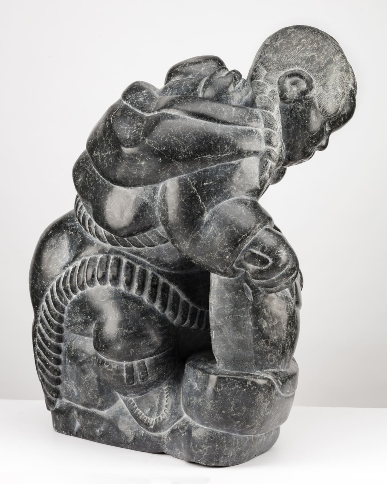 JOHNNY INUKPUK, R.C.A. (1911-2007) INUKJUAK (PORT HARRISON), Mother and Child, Scraping a Skin, c. 1962-65
