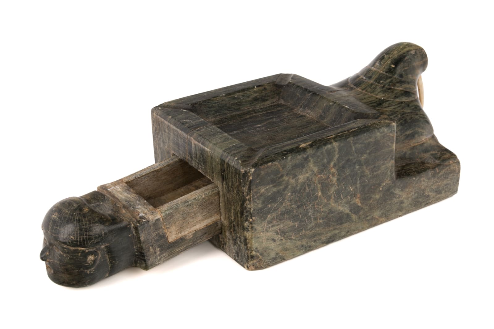 UNIDENTIFIED INUIT ARTIST, EASTERN CANADIAN ARCTIC, Ashtray and Match Holder, late 1950s