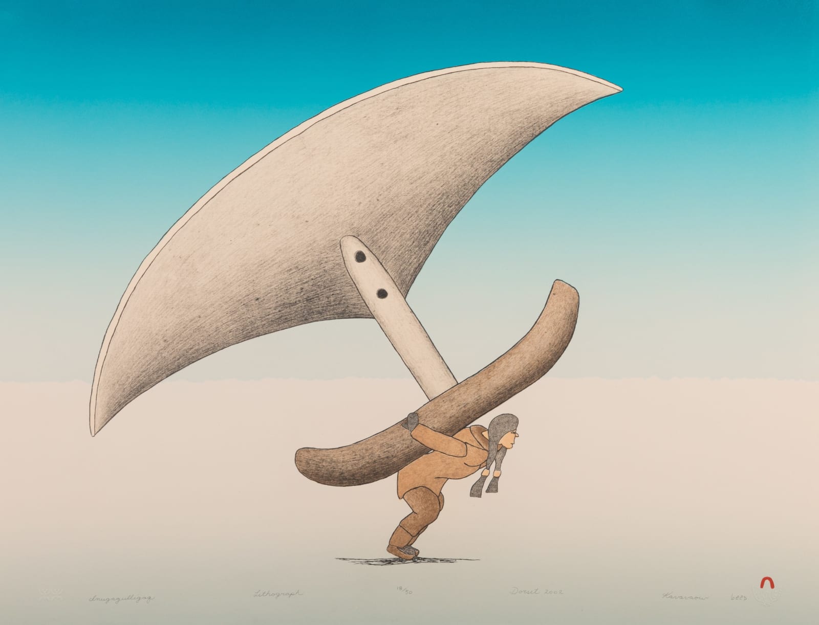 QAVAVAU MANUMIE (1958-) KINNGAIT (CAPE DORSET), Inugagulligaq (Legend of the Little People), 2002 #10