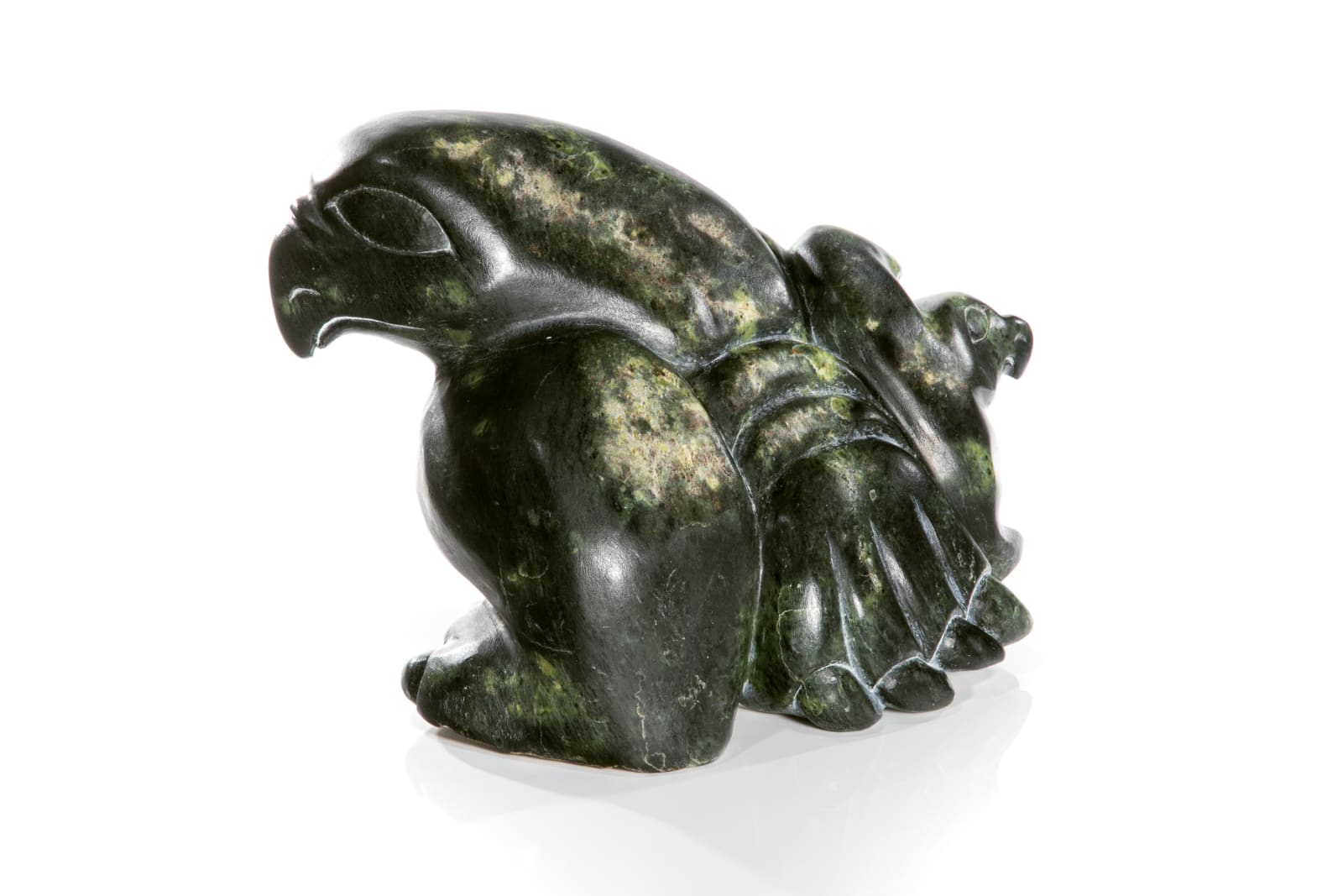 KOOMWARTOK ASHOONA (1930-1984) KINNGAIT (CAPE DORSET), Mother Bird with Young, 1970s