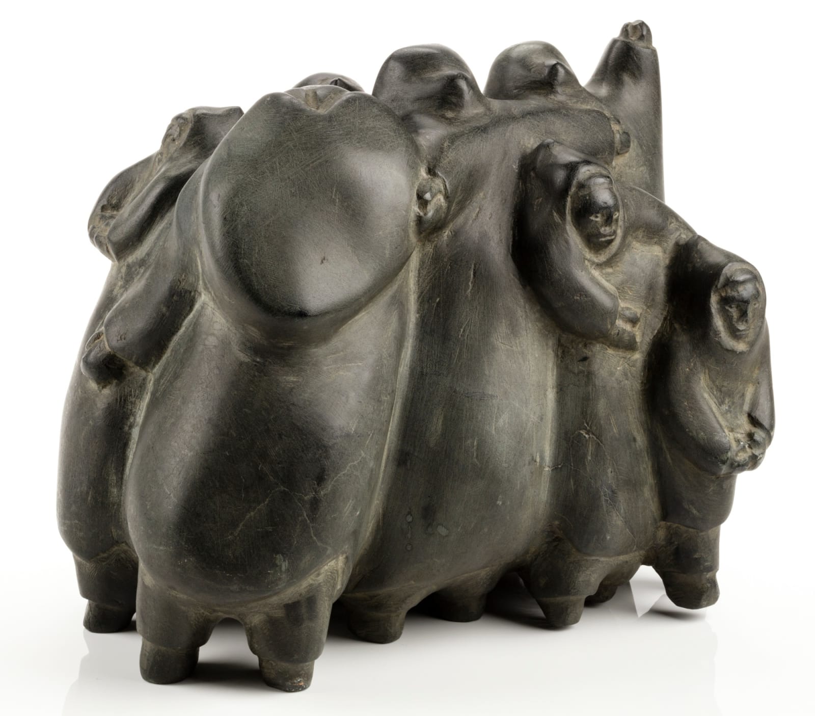 PETER SEVOGA (1940-2007) QAMANI’TUAQ (BAKER LAKE), Family Group, early-mid 1970s